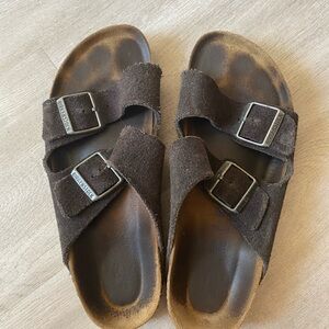 Black suede Birkenstock
